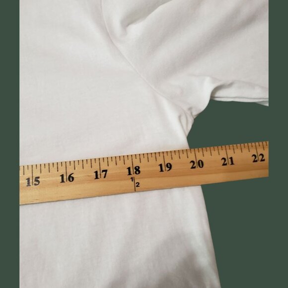 Calvin Klein Long-Sleeve T-Shirt 100% Cotton Round Neck Logo Detail White Medium - Picture 5 of 8